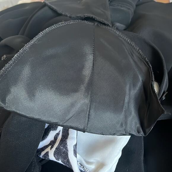 Vintage 80s Chetta B black white zebra print button front size 8 - Picture 10 of 14